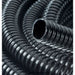 Hose Black Ribbed Corrugated Tube 25MM 1 Inch - Sold Per Meter