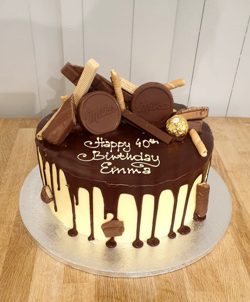 Happy Birthday Chocolate Drip Cake