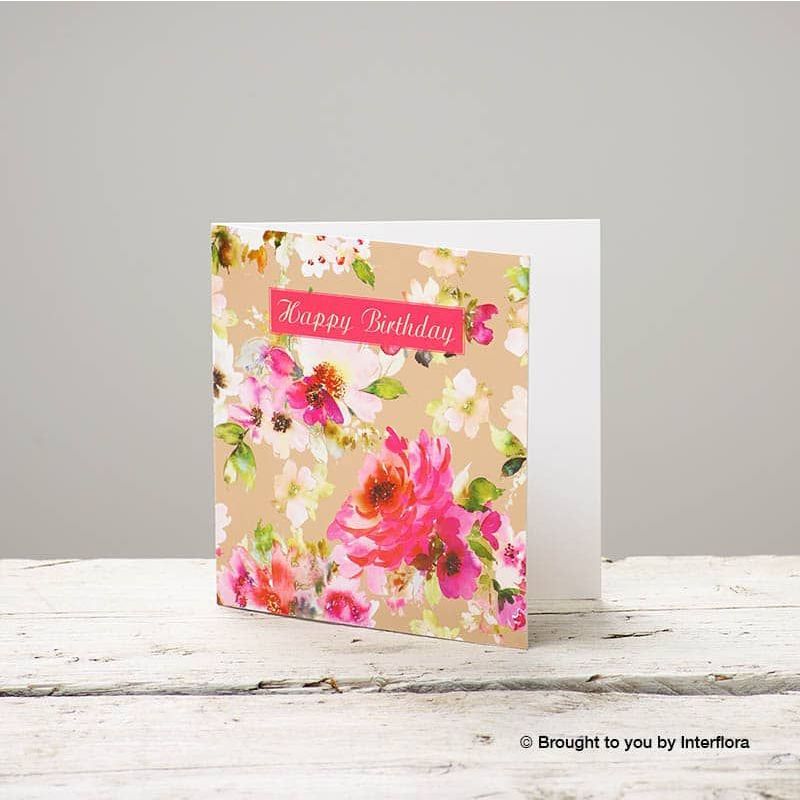 Happy Birthday Floral Card