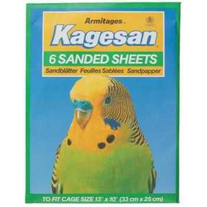 Kagesan Bird Cage Green Sanded Sheets 33x25cm