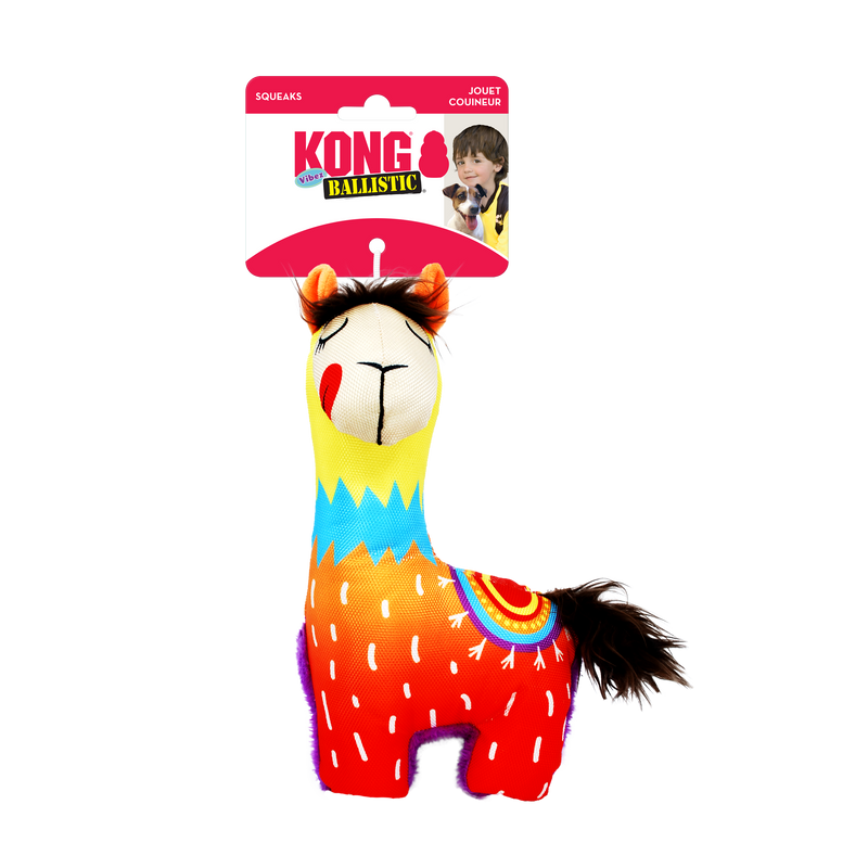 KONG Ballistic Vibes Llamas Assorted Small/Medium