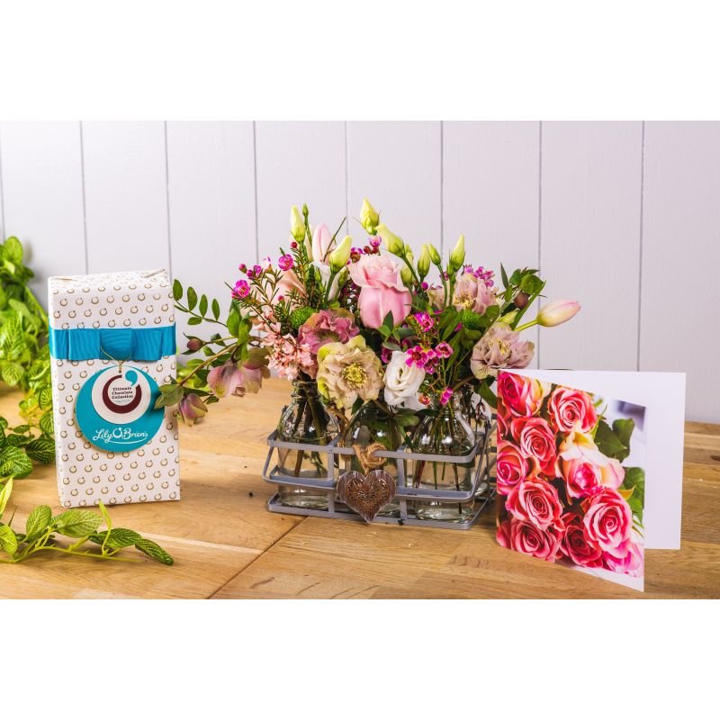 Mother's Day Milk Bottle With Card & Chocs