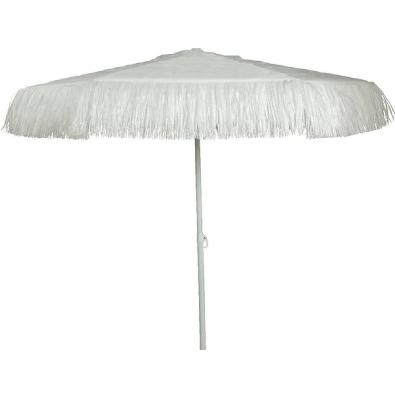 1.78m Aluminium Tiliting Beach Parasol White
