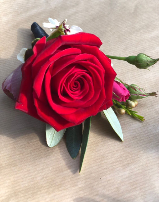 Red Rosr Buttonhole From
