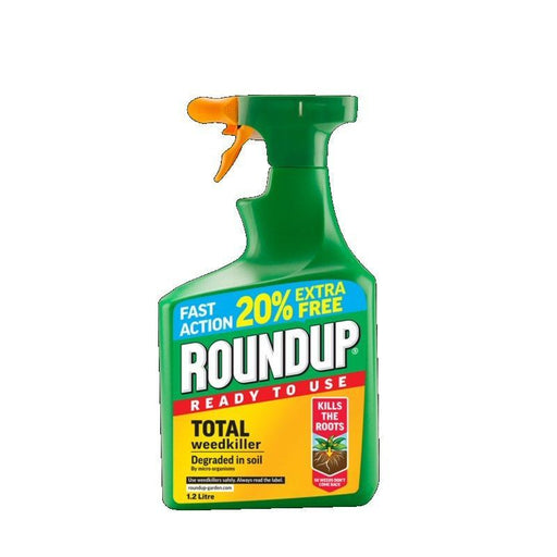 Roundup Total Ready To Use Weedkiller 1 Litre Plus 20% Free