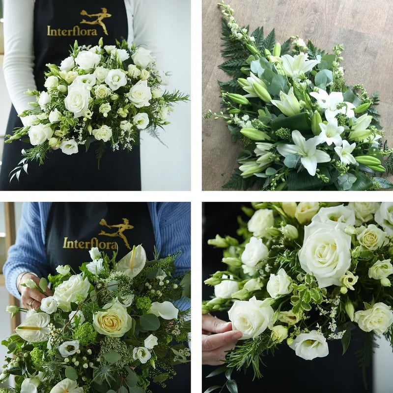 Funeral spray made with the finest flowers