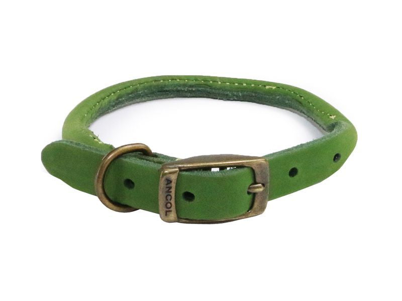 Timberwolf Dog Collar Round Green 35-43cm Size 4