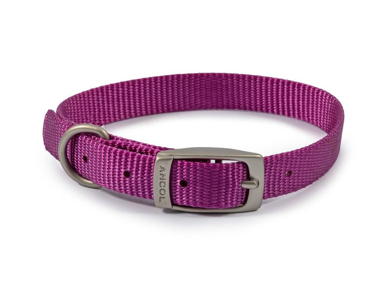 Viva Dog Collar Nylon Purple 12" Size 1