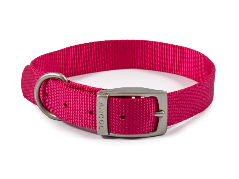 Viva Dog Collar Nylon Raspberry 20" Size 5