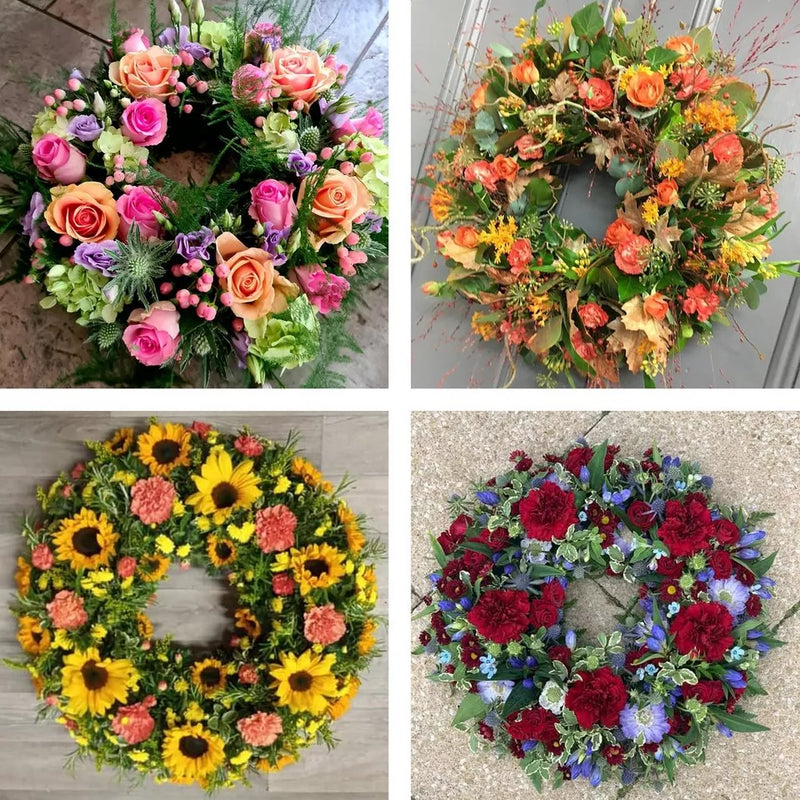 Funeral wreath made with the finest flowers