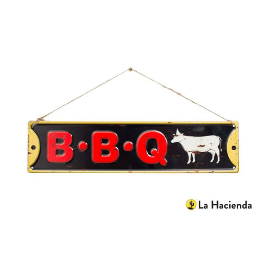 La Hacienda Embossed Sign ''BBQ''