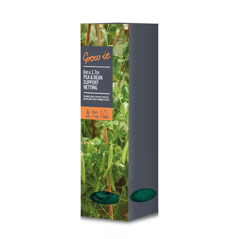 Grow It Pea & Bean Support Netting 6x1.7m Green