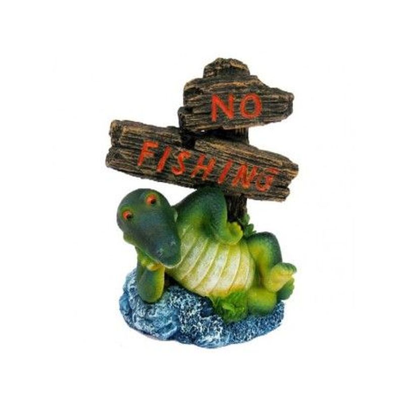 Betta Aquarium Ornament Croc No Fishing Sign