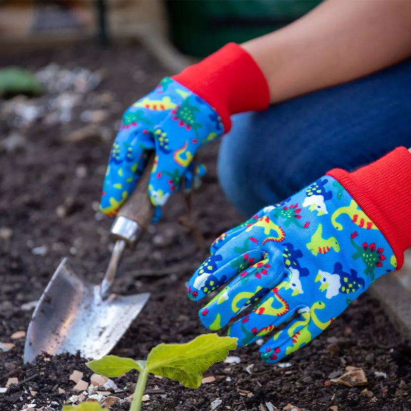 Kent & Stowe Blue Dinosaur Kids Gardening Glove