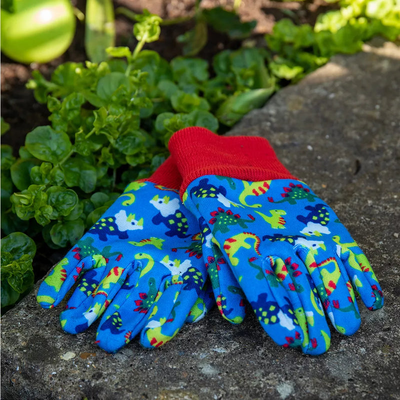 Kent & Stowe Blue Dinosaur Kids Gardening Glove