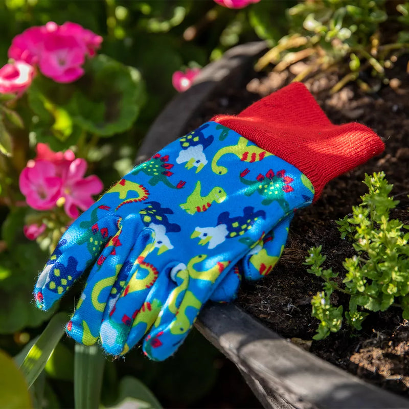 Kent & Stowe Blue Dinosaur Kids Gardening Glove