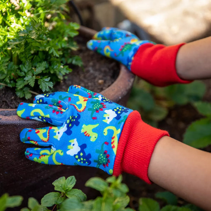 Kent & Stowe Blue Dinosaur Kids Gardening Glove
