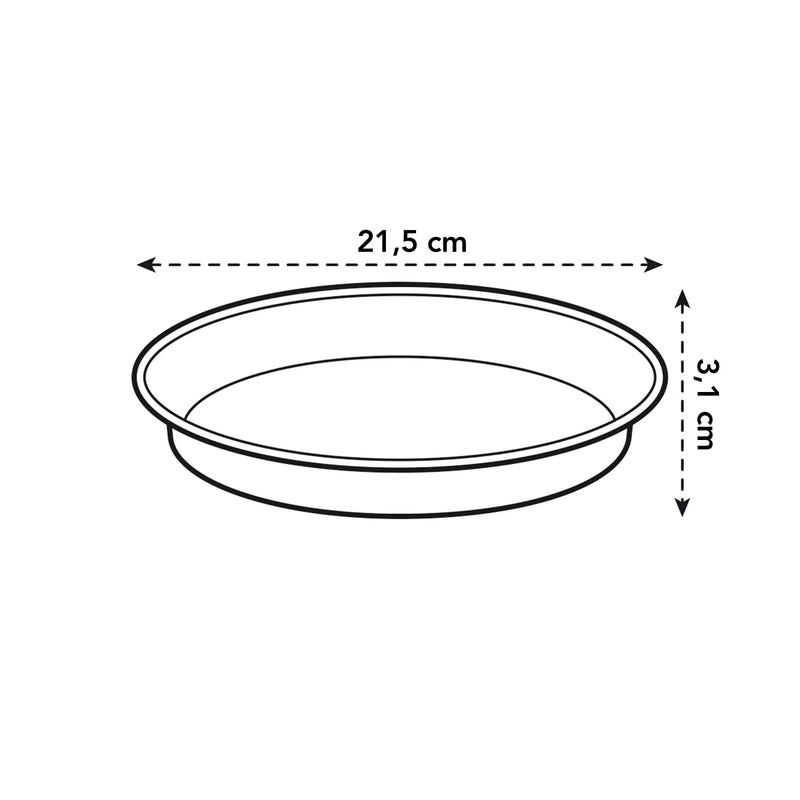 Elho Green Basics Saucer 22cm Living Black Colour