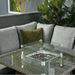 Boston - Casual Dining Set with Square Table & Firepit Dark Grey