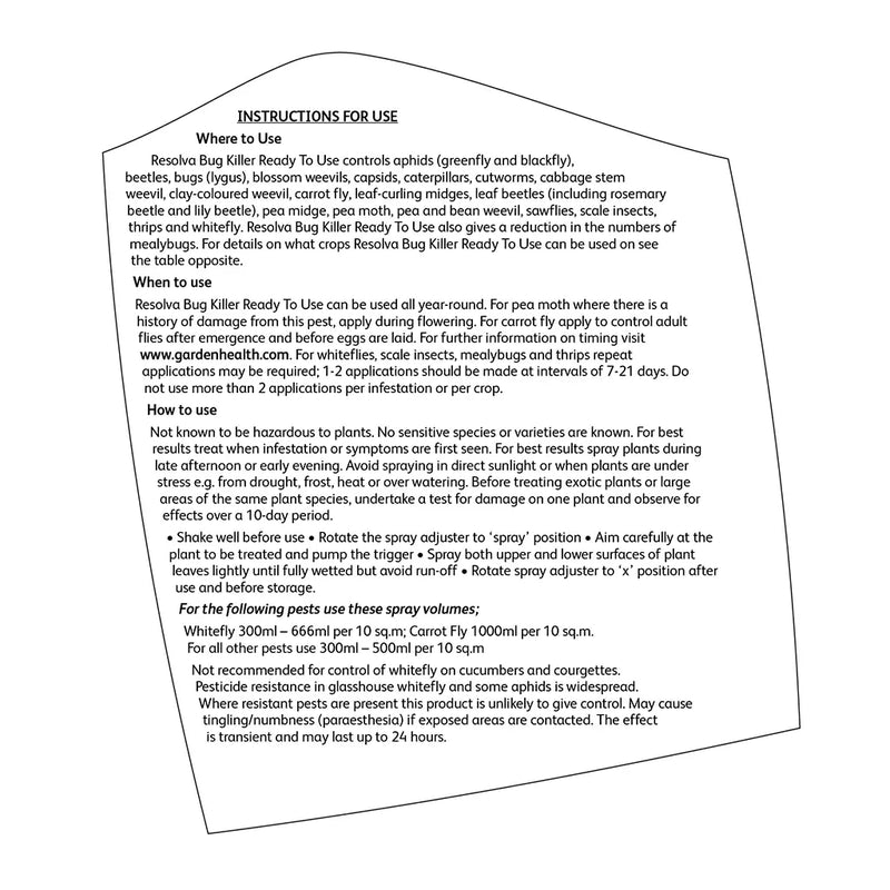 Westland Resolva Bug Killer Ready-To-Use 1L