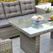 Bali - Corner Sofa Set with Rectangular Table Grey