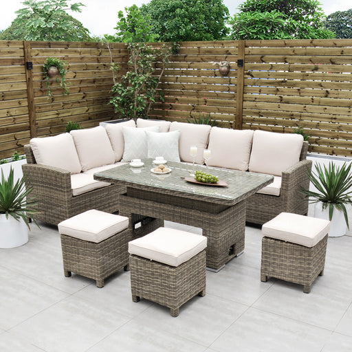 Chester - Corner Sofa Set with Rising Table