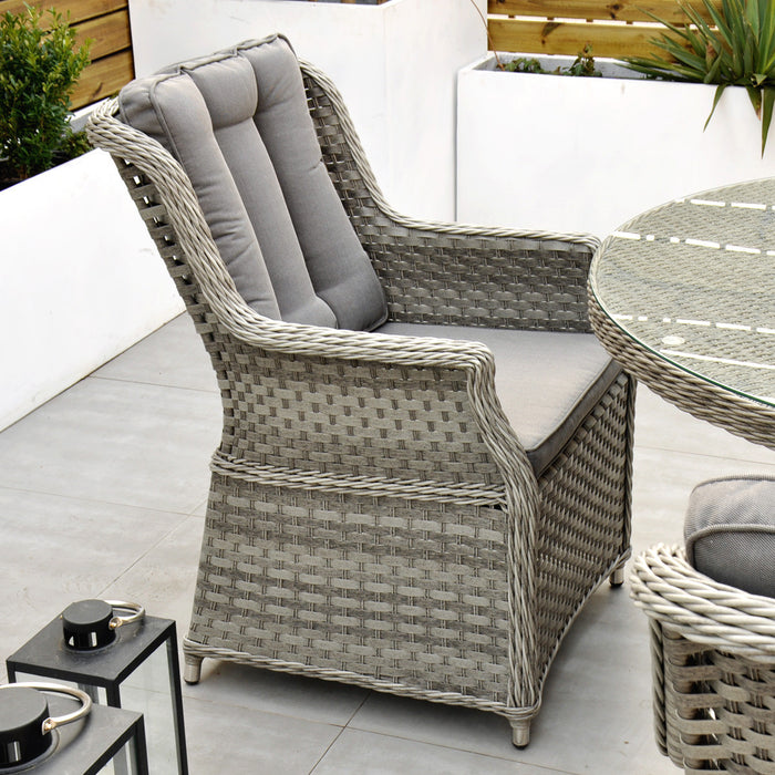 Bali - 6 Seat Set with 135cm Round Table Grey