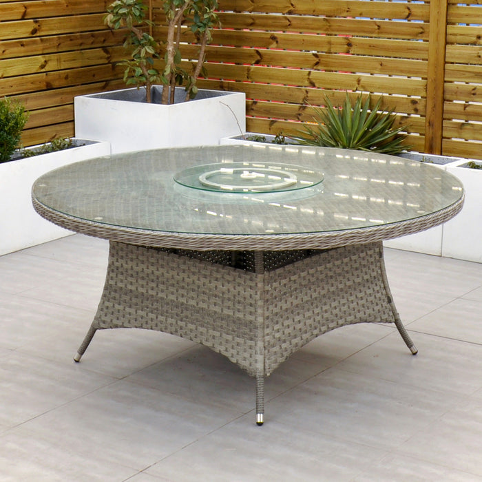 Bali - 8 Seat Set with 170cm Round Table Grey