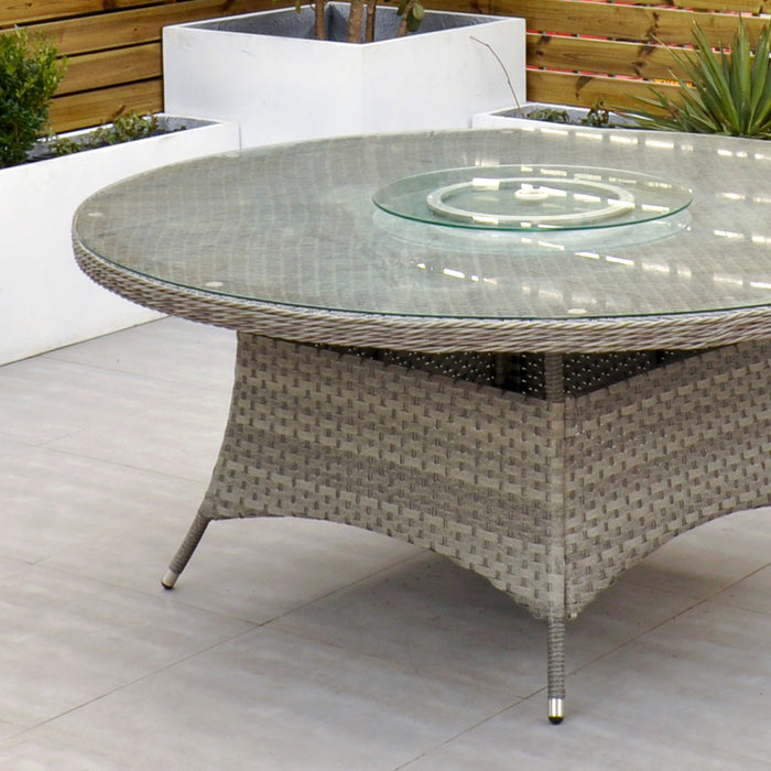 Bali - 8 Seat Set with 170cm Round Table Grey