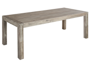 Old England Grey Painted Table With 6 Woven Bucket Chairs