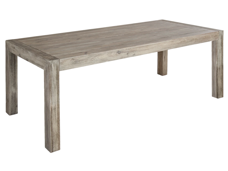 Old England Grey Painted Table With 6 Woven Bucket Chairs